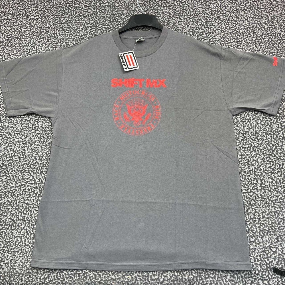 Vintage Motocross Shirt Men 2XL Gray Shift‎ Short Sleeve Crew Neck Deadstock New